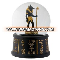 OEM supplier resin anubis BASTET pharaoh egypt snow globe