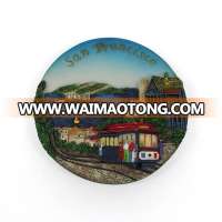 Resin custom souvenir gifts oval San Francisco landmark building fridge magnet