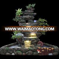 Retail high quality resin outdoor rockery waterfall water fountain garden for sale