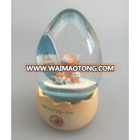 LED  musical egg shape snow globe